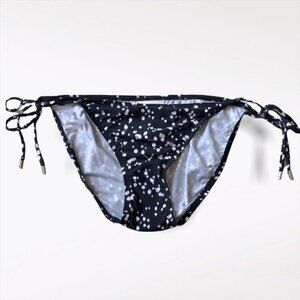 Michael Kors Bikini Swim Bottoms Op Art Side Tie String Large NWT